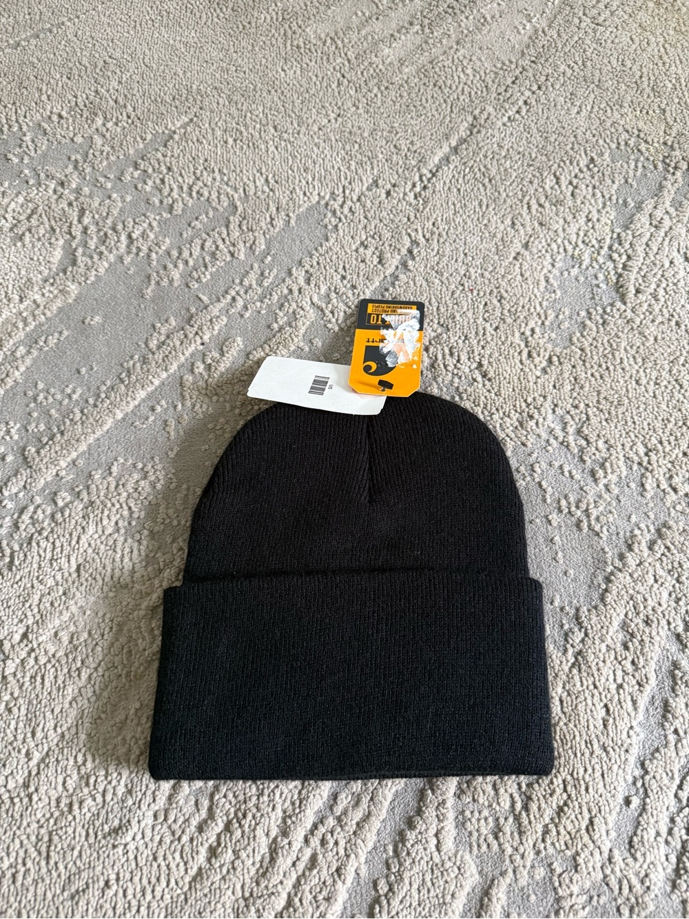 Carhartt Black Beanie hand Embroidered Floral Logo Patch one size new - Picture 4 of 7